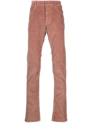 Παντελόνι με ίσιο πόδι κοτλέ σε στενή γραμμή Jacob Cohën ροζ