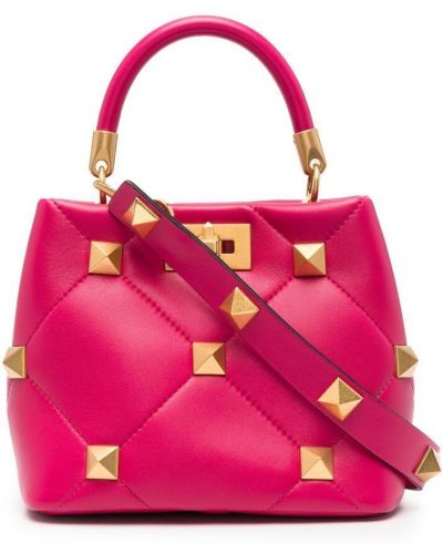 Lær mini bag Valentino Garavani rosa