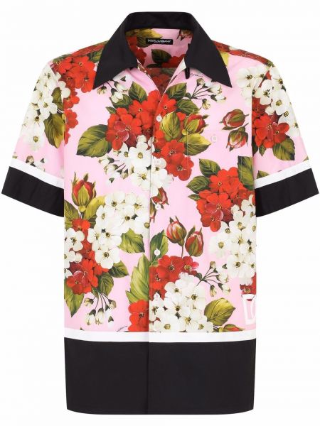 Camisa de flores con estampado Dolce & Gabbana rosa