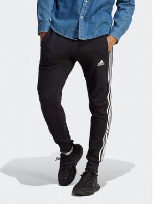 Спортивные штаны в полоску Adidas Sportswear черные