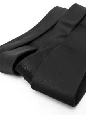 Hedvábná kravata Lanvin černá