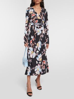 Gėlėtas midi suknele Diane Von Furstenberg