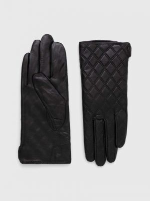 Rękawiczki skórzane Answear Lab czarne