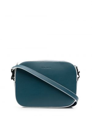 Кожени чанта през рамо Nina Ricci синьо