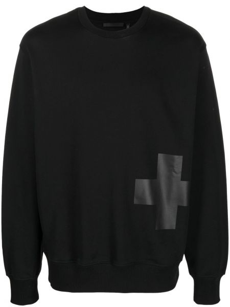 Trykt bomull sweatshirt Helmut Lang svart