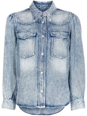 Kurtka jeansowa bawełniana z lyocellu Isabel Marant Etoile niebieska