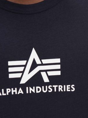 Pamut póló Alpha Industries szürke