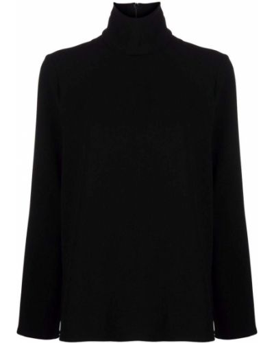Jersey de cuello vuelto de tela jersey Alberto Biani negro