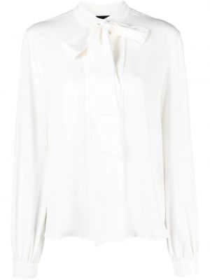 Копринена блуза с панделка Federica Tosi бяло