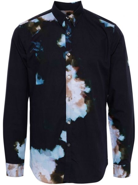 Βαμβακερό πουκάμισο με σχέδιο Paul Smith μπλε