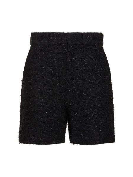 Pantaloncini di cotone in tweed Junya Watanabe nero
