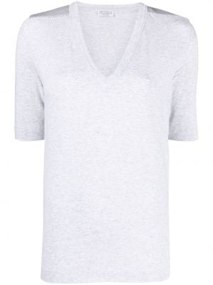 T-shirt Brunello Cucinelli grå