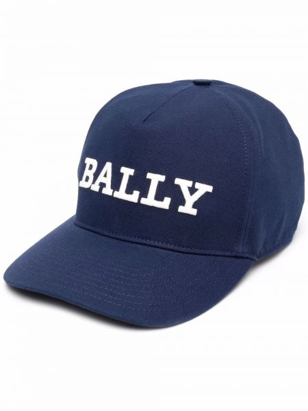 Brodert cap Bally blå