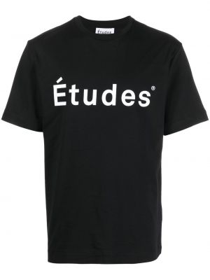 T-shirt à imprimé Etudes noir