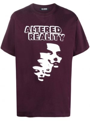 T-shirt con stampa con scollo tondo Raf Simons