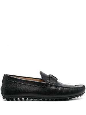 Skinn loafers Tod's svart