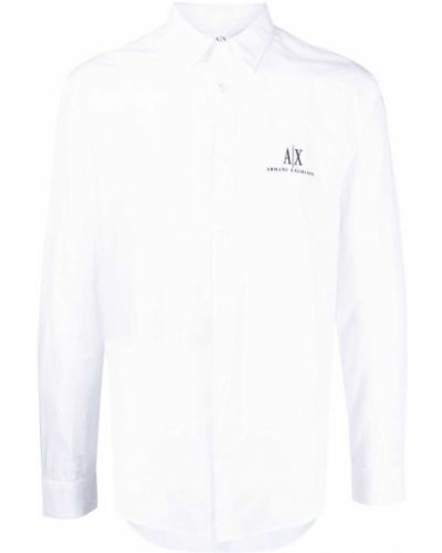 Риза бродирана Armani Exchange бяло