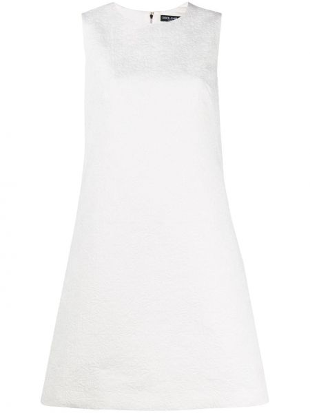Vestido de tubo ajustado de flores de tejido jacquard Dolce & Gabbana blanco