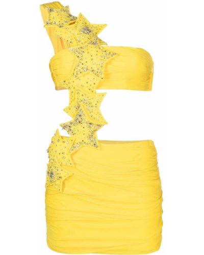 Mini vestido de estrellas Dsquared2 amarillo