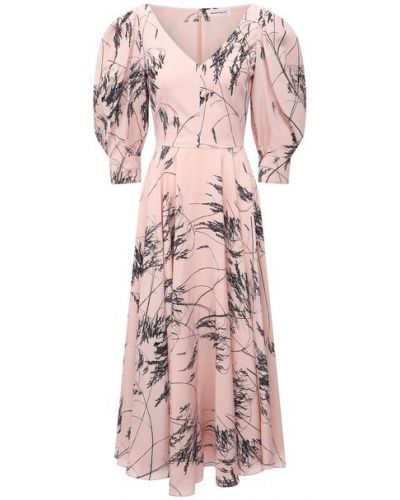 Шелковое платье Alexander Mcqueen, розовое