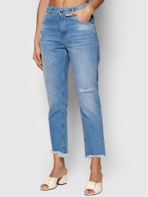 Priliehavé džínsy s rovným strihom Sisley modrá