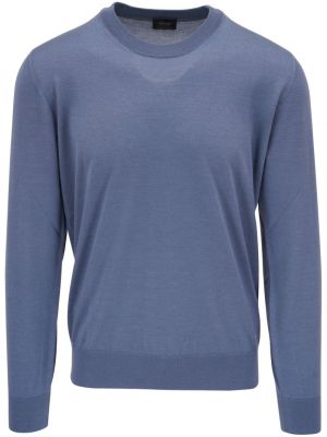 Кашмирен копринен пуловер Brioni синьо
