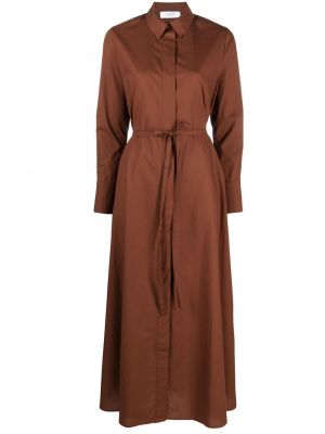 Хлопковое рубашка платье Ivy & Oak, коричневое
