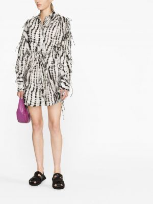 Bavlněné mini šaty s potiskem s abstraktním vzorem Msgm