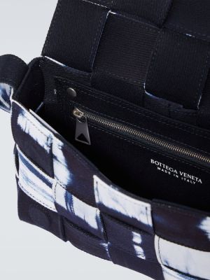 Βαμβακερή τσάντα χιαστί Bottega Veneta ασημί