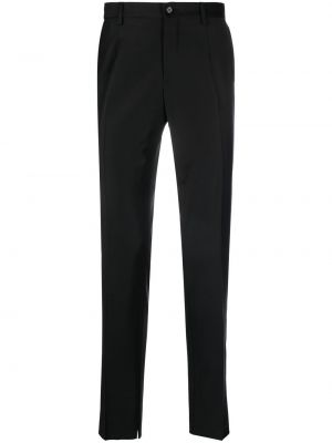 Spodnie wełniane skinny fit Roberto Cavalli czarne