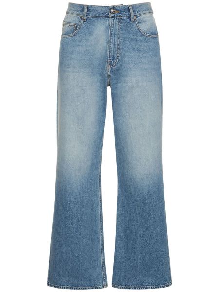 Relaxed fit flared jeans i bomuld Bluemarble blå