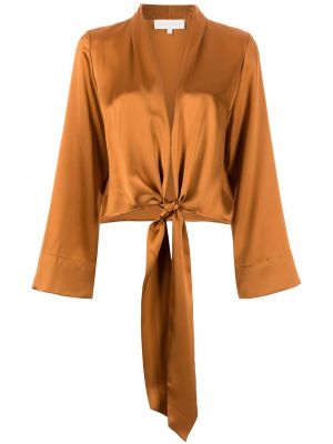 Bluzka z długim rękawem Michelle Mason pomarańczowa