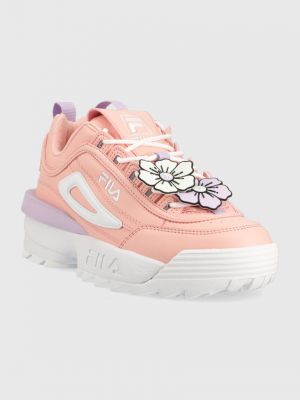 Sneakersy w kwiatki Fila Disruptor różowe