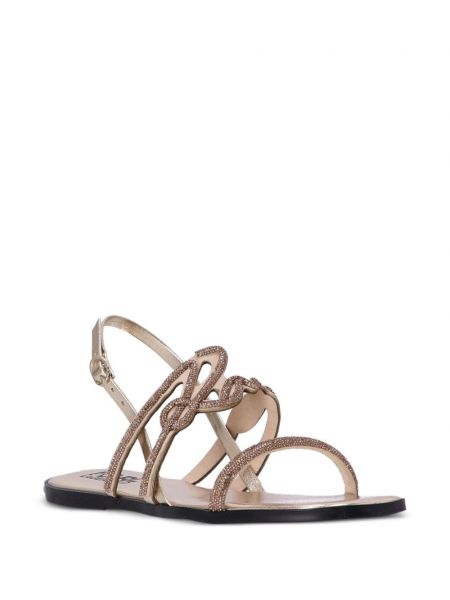 Křišťálové sandály Karl Lagerfeld zlaté
