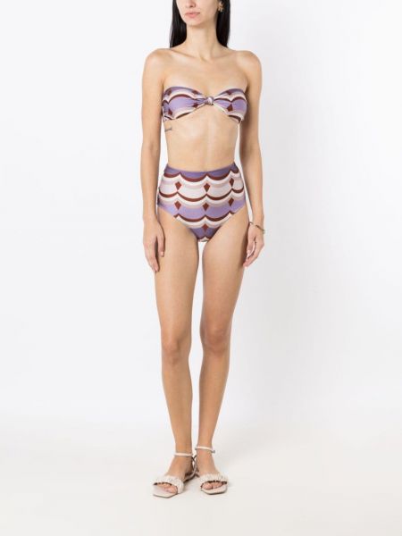 Bikini z nadrukiem Adriana Degreas fioletowy