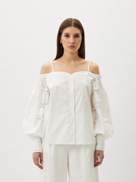 Блузка с открытыми плечами Karl Lagerfeld белая