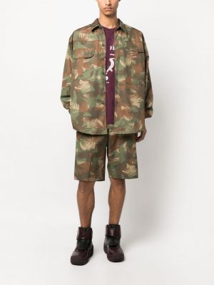 Pantalon chino en coton à imprimé à imprimé camouflage Moschino
