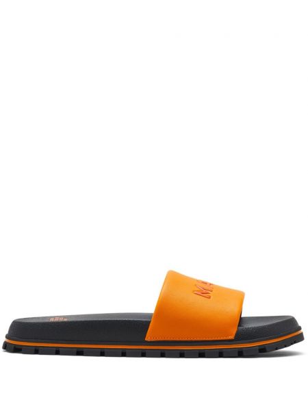 Кожени ниски обувки Marc Jacobs оранжево