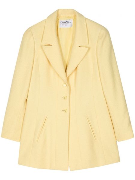 Tvīda jaka ar pogām Chanel Pre-owned dzeltens