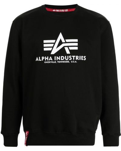 Sudadera con estampado Alpha Industries negro