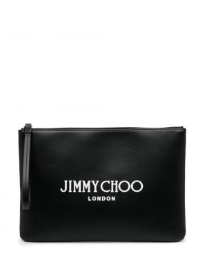 Kožená listová kabelka s potlačou Jimmy Choo