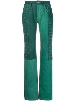 Straight jeans Marine Serre grün
