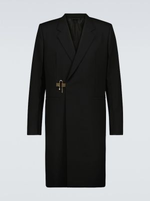Gyapjú kabát Givenchy - Fekete
