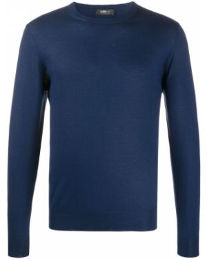 Jersey de tela jersey con estampado de cachemira Suite 191 azul