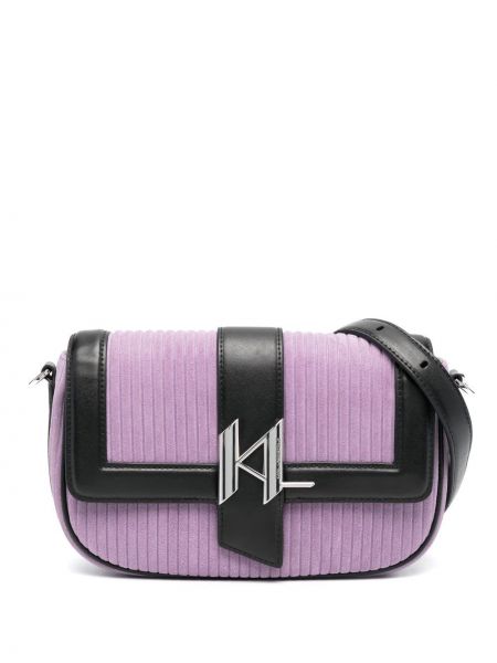 Чанта за ръка от рипсено кадифе Karl Lagerfeld