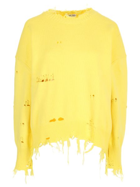 Хлопковый свитер Addicted желтый