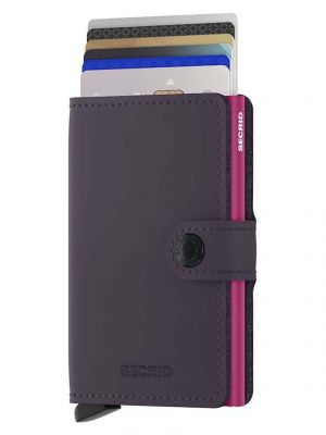 Usnjena denarnica Secrid vijolična