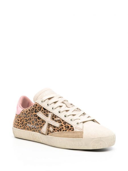 Sneaker mit print mit leopardenmuster Premiata beige