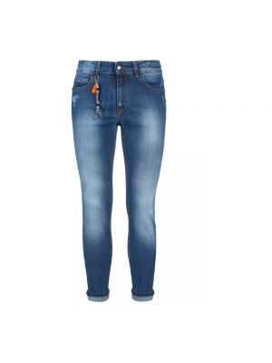 Leder skinny jeans Yes Zee blau