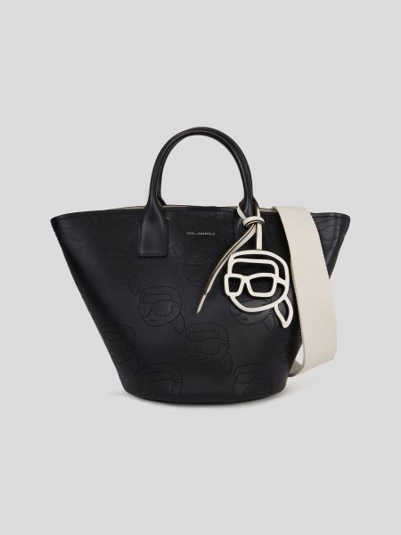Usnjena nakupovalna torba Karl Lagerfeld